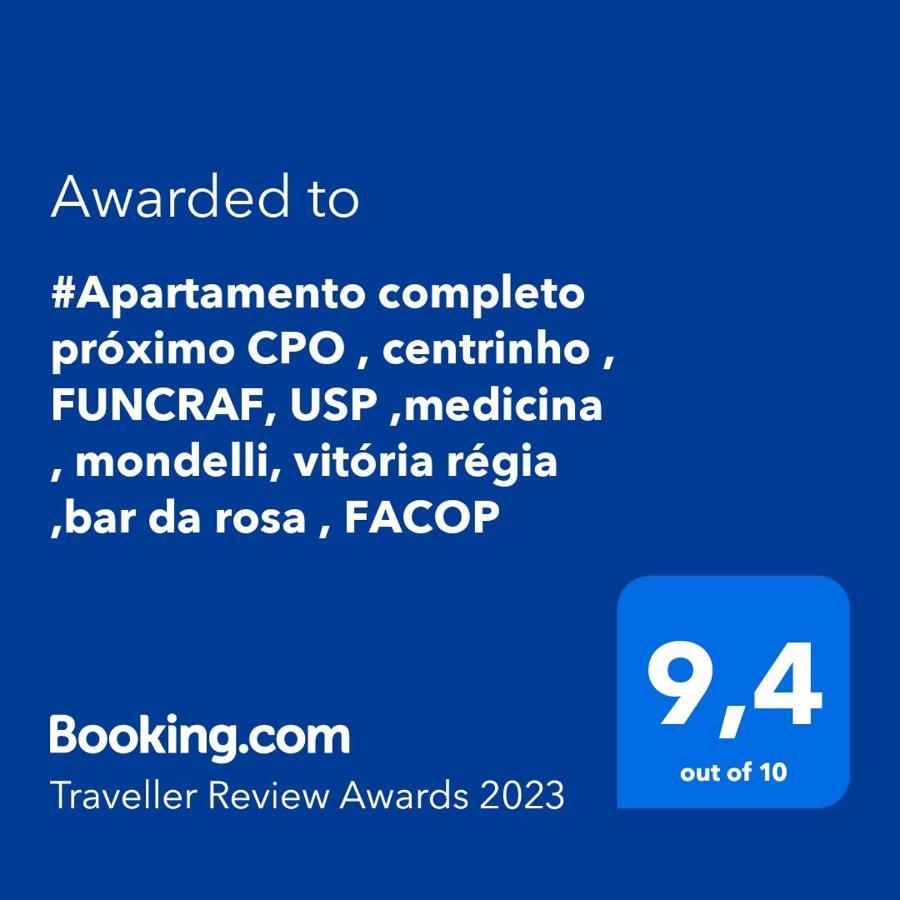 #Apartamento Completo Proximo Cpo , Centrinho , Funcraf, Usp ,Medicina , Mondelli, Vitoria Regia ,Bar Da Rosa , Facop Apartman Bauru Kültér fotó